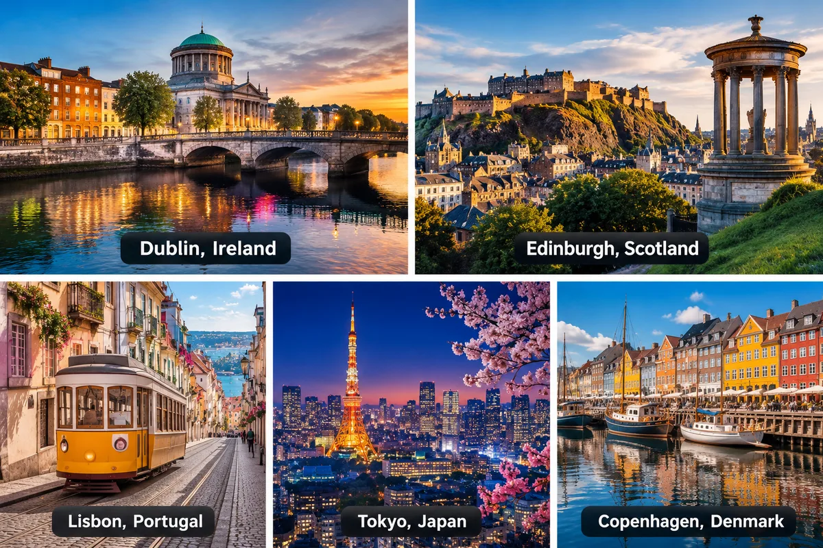 Solo travel destination in Europe with walkable streets and historic architecture