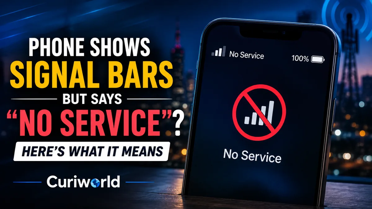 Smartphone showing signal bars but no cellular service