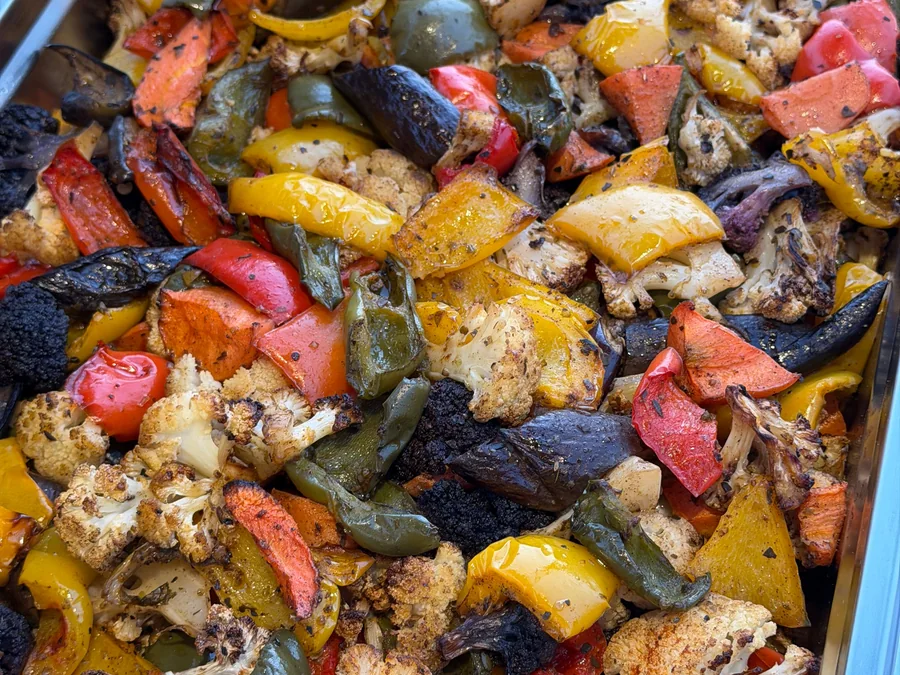 Roasted mixed vegetables.