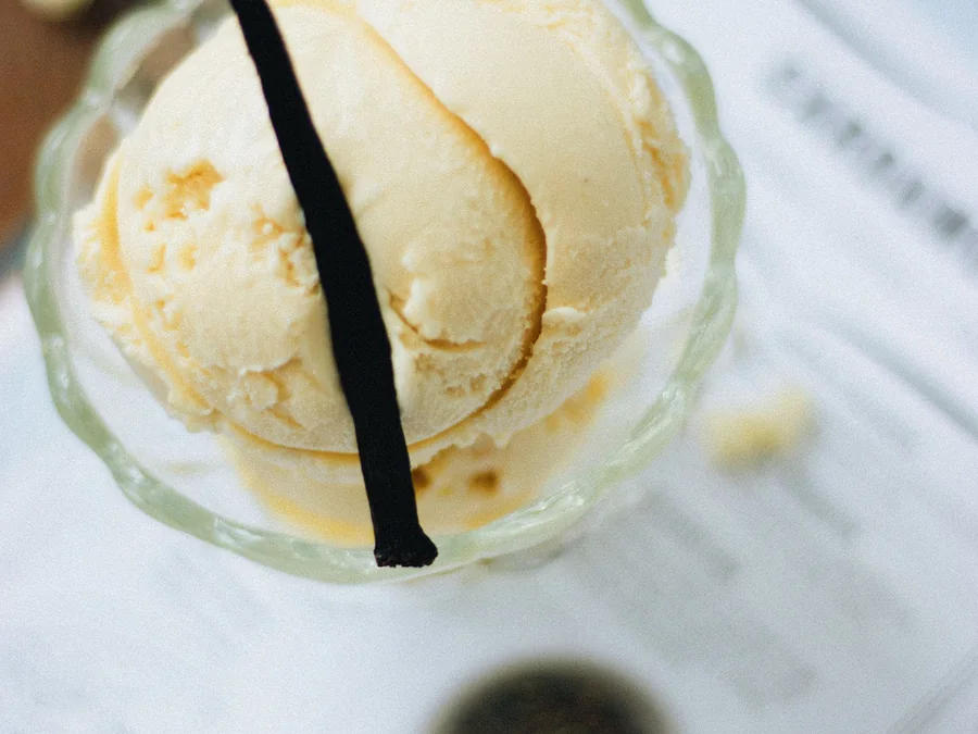 Vanilla ice cream.
