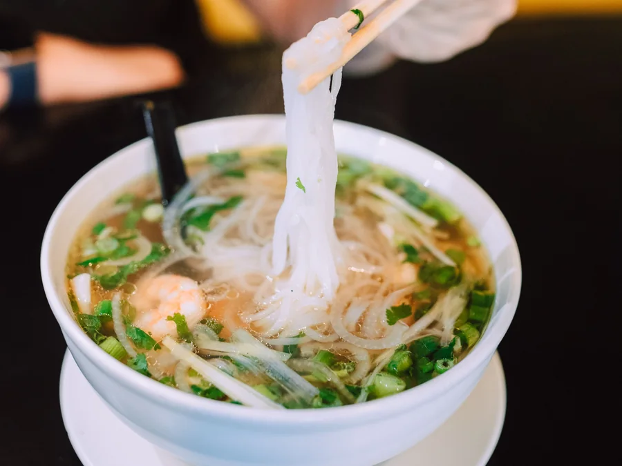 Vietnamese pho noodle soup.