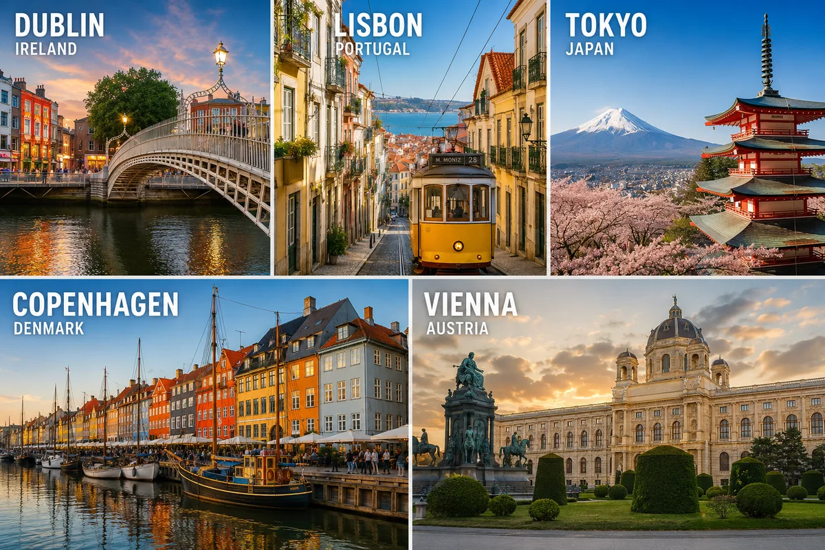 Solo travel destination in Europe with walkable streets and historic architecture