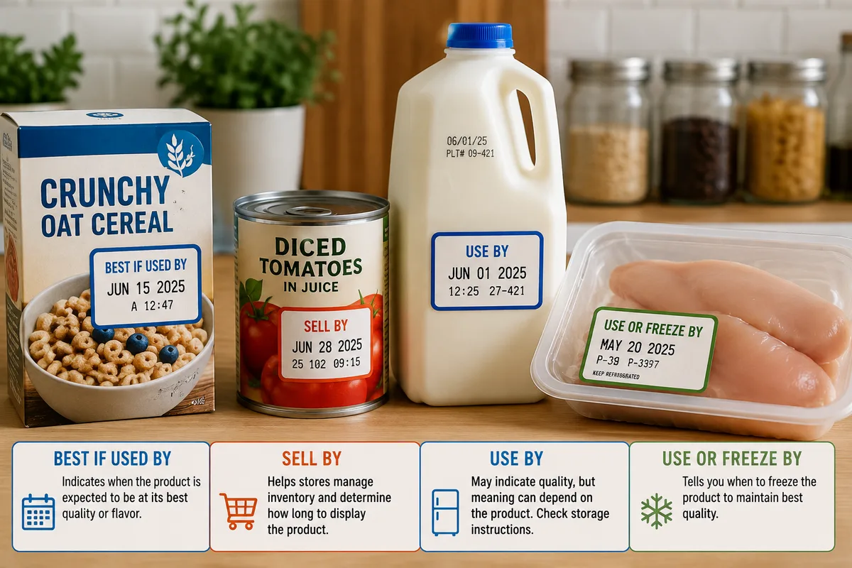 Best By, Sell By and Use By dates on packaged foods